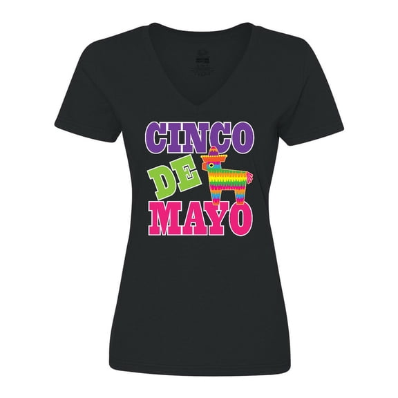 Inktastic Cinco De Mayo Cute Fiesta Pinata Women's V-Neck T-Shirt