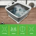 thumbnail image 6 of Wakeman Outdoors 9L Collapsible Wash Basin - Portable Sink with Drain, Gray, 6 of 10