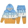 thumbnail image 6 of XAOFW Girls Outfits Fashion Cartoon Print Hooded Long Sleeve Top Pants Big Kids Youth Two Piece Fit Trendy Casual Holiday Vacation Clothing Sets, 6 of 8