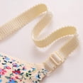 thumbnail image 6 of Floral Print Wireless Lace Bra for Women Adjustable Strap Breathable Comfort Daisy Bra No Underwire Jelly Bras, 36, 6 of 9