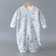 thumbnail image 3 of KPOPLK Baby Boys Clothes Boys Pajamas Baby One-Piece Footless Rompers Pajamas Cotton Pjs for Sleep Play Boys 0 3 6 9 12 18 24 Months Size 6-9 Months, 3 of 5