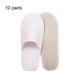 thumbnail image 3 of Minnieouse 10 pares de zapatillas de hotel desechables de lana Coral para hombre y mujer, zapatillas antideslizantes para SPA, zapatos para Calzado Blanco 2, 3 of 6