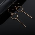 thumbnail image 4 of Pendientes redondos geométricos de moda para mujer Pendientes elegantes de aleación Decoración de joyería (Oro), 4 of 6
