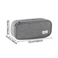 thumbnail image 3 of Large Pencil Case with Zipper, Big Capacity, Canvas Pencil Case, Pencil Bag for Student,Black, 3 of 6