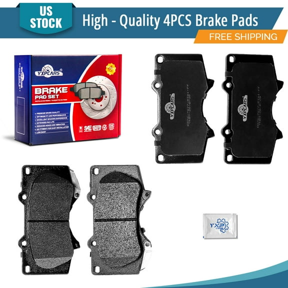 YXPCARS 4PCS Brake Pads(D976), Front Ceramic Pads for Toyota 4Runner Tacoma FJ Cruiser Sequoia Tundra Lexus GX460 GX470