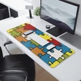 thumbnail image 2 of Color Puzzle&nbsp;desk Mouse Padwaterproofnon Slip&nbsp;for Office Home Work GamingmousepadsRubber Base Mousepad with Stitched Edges 31.5x11.8inches, 2 of 7