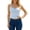 Light Blue, variant on Public Cropped Spaghetti Strap Camisole Tops for Womens Trendy Button up Cami Knit Tank Tops Summer Sleeveless Striped Printed T Shirts Coffee L