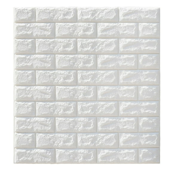 3 D 3d Brick Wall Stickers Easy Installation White