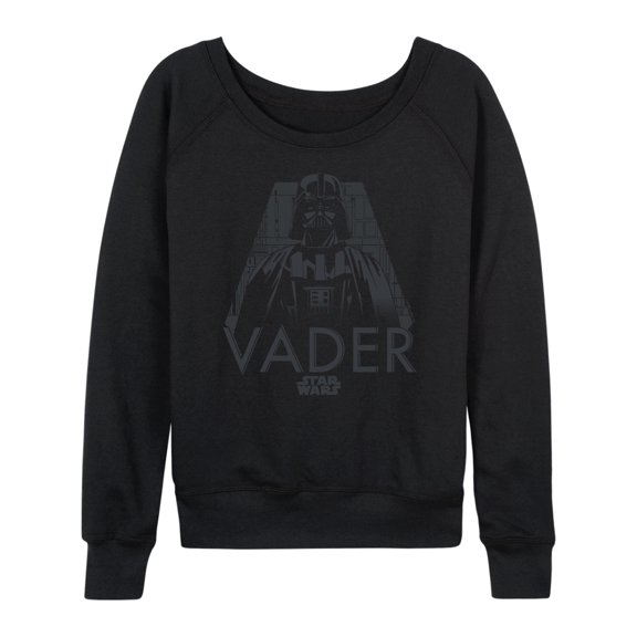 Star Wars - Grey Mono Darth Vader - Women's French Terry Pullover Sweatshirt