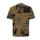 thumbnail image 5 of Ceisia Men's Abstract Splash Print T-shirt Loose Fit Short Sleeve Round Neck Casual Summer Fall Tee Tops Khaki S Gifts, 5 of 8