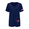thumbnail image 3 of V Neck Patriotic Tshirt Usa Graphic Tee Women American Flag Graphic Tee Beach Vacation Tshirts Workout Shirts Plus Size Tops V Neck Patriotic Tshirt Usa Graphic Tee Goingout Shirts Summer Blouses For, 3 of 4