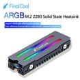 thumbnail image 1 of FinalCool aleación de aluminio Aura Sync ARGB M.2 NVMe 2280 SSD disipador de calor de refrigeración, 1 of 9