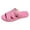 Hot Pink, variant on Rokment Womens Orthopedic Flat Walking Slides Sandals for Beach Summer 2026 Fashion Casual Comfortable Leather Open Toe Memory Foam Platform Slippers Brown Size 6