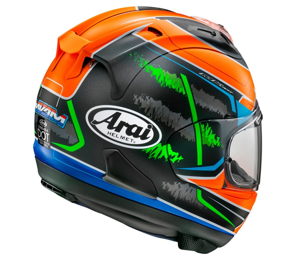 Arai Corsair-X Ven Der Mark Motorcycle Helmet Black/Orange