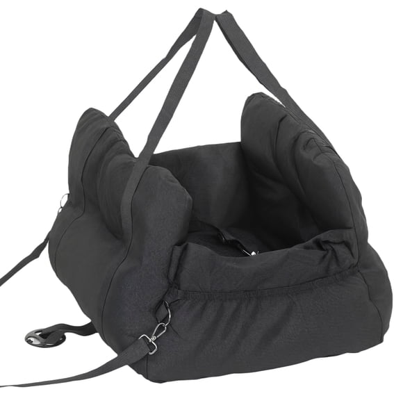 Rehausseur de Siège d'Auto pour Chien Noir pour Petits Animaux - Transport Sûr et Confortable avec Poches de Rangement - Idéal pour le Salon et les Voyages - Tissu Oxford, 20,9 Pouces x 16,9 Pouces