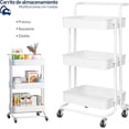 thumbnail image 2 of Carrito Organizador Bluelander de Metal, Blanco, 2 of 5