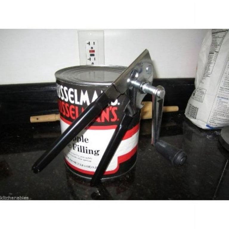 Hand Crank Can Opener Large Commercial Steel Manual Heavy Duty Restaurant  Black