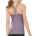 thumbnail image 3 of fatyb Yoga Tank Tops for Women Built in Bra Strappy Back Sports Tops Padded Workout Tanks Activewear, 3 of 5