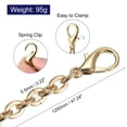 thumbnail image 2 of Uxcell 47"x0.22" Purse Chain Strap, 2Pack Purse Handle Shoulder Bag Replacement Strap, Gold, 2 of 5