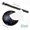 thumbnail image 5 of 2Pcs Leather Round Sky Space Galaxy Cruise Luggage Tag with Privacy Cover and Name ID Tag - Suitable for Travel Handbags Backpacks School Bags Luggage Tags, 5 of 7