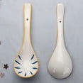 thumbnail image 3 of Cuchara de sopa japonesa grande de 8,6 pulgadas, mango largo, cucharas de sopa asiáticas de cerámica, cucharas de porcelana., 3 of 5
