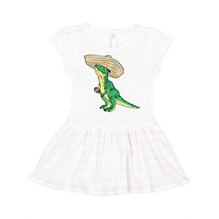 

Inktastic Cinqo De Mayo Baby Rex in Sombero Gift Toddler Girl Dress