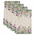thumbnail image 2 of Spring Purple Floral Kitchen Towels Set of 4, Rustic Flowers Botanical Vintage Absorbent Dish Towels for Kitchen, Microfiber Hand Towel, Quick Drying Tea Towel for Cleaning Decorative Dishcloths, 2 of 7