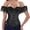 Black, variant on Corset Rockabilly Women Lace Off Shoulder Bustier Wine Red 2XL