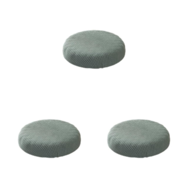Decodeary Soft And Stool Cushions With Elastic Band – Any Space Round Cushion Polyester Seat Covers Fits Most Stools pine green 3Set