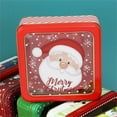 thumbnail image 3 of Santa Claus Pattern Christmas Gift Box with Transparent Lid Tinplate New Year Gift Wrap Box Party Supplies, 3 of 9