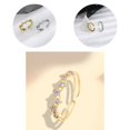thumbnail image 1 of Women Ring Adjustable Opening Design Geometric Sparkling All Match Decorative Star Full Rhinestone Proposal Ring Charm Jewelry Valentines Gift for Girlfriend, 1 of 8