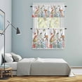 thumbnail image 6 of Sea Turtle Coral Summer Ocean Kitchen Curtains Valances and Tiers Set of 3 Fish Wooden Tier Curtains and Valance with Rod Pocket for Small Windows, 27.5"x24", 6 of 9