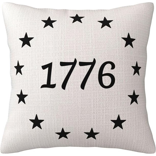 Fundas de almohada del 4 de julio de Estados Unidos de 1776, funda de almohada de lino para el Día de la Independencia, decoración de funda de almohada con signo patriótico de estrella, decoración