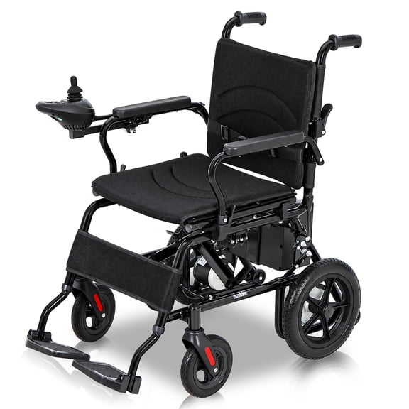 Mobigogo Electric Wheelchair for Adults & Seniors, Lightweight Foldable Power Wheelchair, 15 Miles Range, 300 lbs Capacity, 360° Joystick, Portable Motorized Wheelchair for Travel