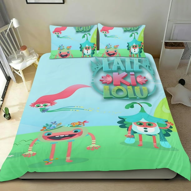 Lale Ki Lolu Conjunto de sábanas temático, trío de piezas, cómodo y amigable con la piel, diseño único, regalo de decoración para el hogar para familiares, amigos y fans,173cm *218cm