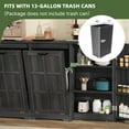 thumbnail image 2 of Uforic Kitchen Storage Cabinet with Shelves & Doors, Sideboard Cabinet for Double 13-gal Trash Bins, Gray, 2 of 8