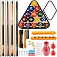 thumbnail image 1 of Pool Table Accessories Billiards Accessories Billiard Pool Balls with Triangle and Diamond Ball Holder Cue Chalks Pool Cue Tip Pool Sticks Pool Table Brush Set (Classic Style), 1 of 5