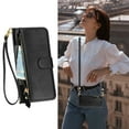 thumbnail image 1 of Samsung Galaxy S10 Lite Case ,Zipper Handbag Wallet Leather Cover with Crossbody Detachable Lanyard Strap, 1 of 5
