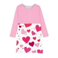 thumbnail image 3 of Ugoldhm Girls Valentines Lace Party Dress 4-14Y Fall Long Sleeve Crew Neck Fashion Outfit for Kids, 3 of 4