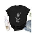 thumbnail image 3 of Xuanfei Women Dandelion Graphic Round Neck Short Sleeve T-Shirt, 3 of 7