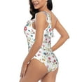 thumbnail image 6 of Balery Summer Floral One Shoulder Swimsuits for Women Ruffle Swimsuits Tummy Control One Shoulder Bathing Suits-XX-Large, 6 of 8