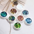 thumbnail image 3 of Nail Art Accessories Popular Nail Sequins Korean Color Changing Chameleon Glitter Sticker Super Shiny Fairy Eye Color Decal, 3 of 9