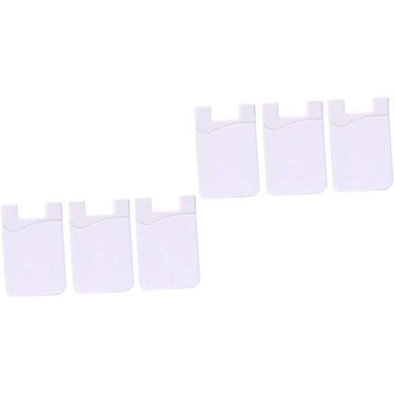 Smartphone Phone Pocket 6 Pcs Popular Stickers Silicone Phone Case White Phone Case Phone Case with Card Holder Cellphone