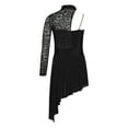 thumbnail image 4 of MSemis Kids Girls Lyrical Dance Costume Floral Lace Contemporary Dance Dress Black 14, 4 of 6