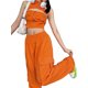 thumbnail image 3 of Pantalones casual de mujer, joggers de pernera ancha con cordón, pantalones hippies vintage, 3 of 5