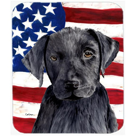 Carolines Treasures  Usa American Flag With Labrador Mouse Pad