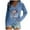 Blue, variant on Women's T-Shirts Santa's Favorite Shirt Lightweight V-Neck Tee for Women Xmas Top White XXL