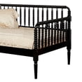 thumbnail image 2 of Wooden Twin Size Daybed with Spool Bed Frame and Railing Headboard, Black, 2 of 5