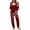 C, variant on Women Christmas Pajama Set Print Crew Neck Long Sleeve Top with Long Pants Holiday Loungewear Sleepwear