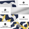 thumbnail image 6 of Outdoor Rug 3x5 ft Nautical Anchor Outdoor Large Area Rug Non Slip Rubber Blue and White Wave Stripes Front Door Mat RV Rug Camping Carpet Patio Outdoor Rugs for Backyard Balcony Deck Porch Indoor, 6 of 9